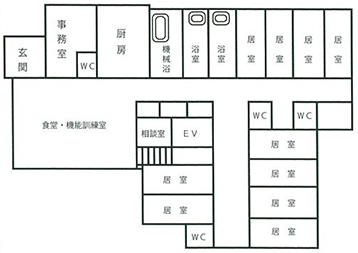 施設内案内図1F